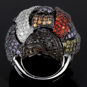 Multi Color Cubic Zirconia Rings Luxury Ring..