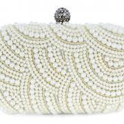 New arrival Fashion Evening bags for women party accessories vintage bag wholesale Pearl evening clutch bagsG0347977-9