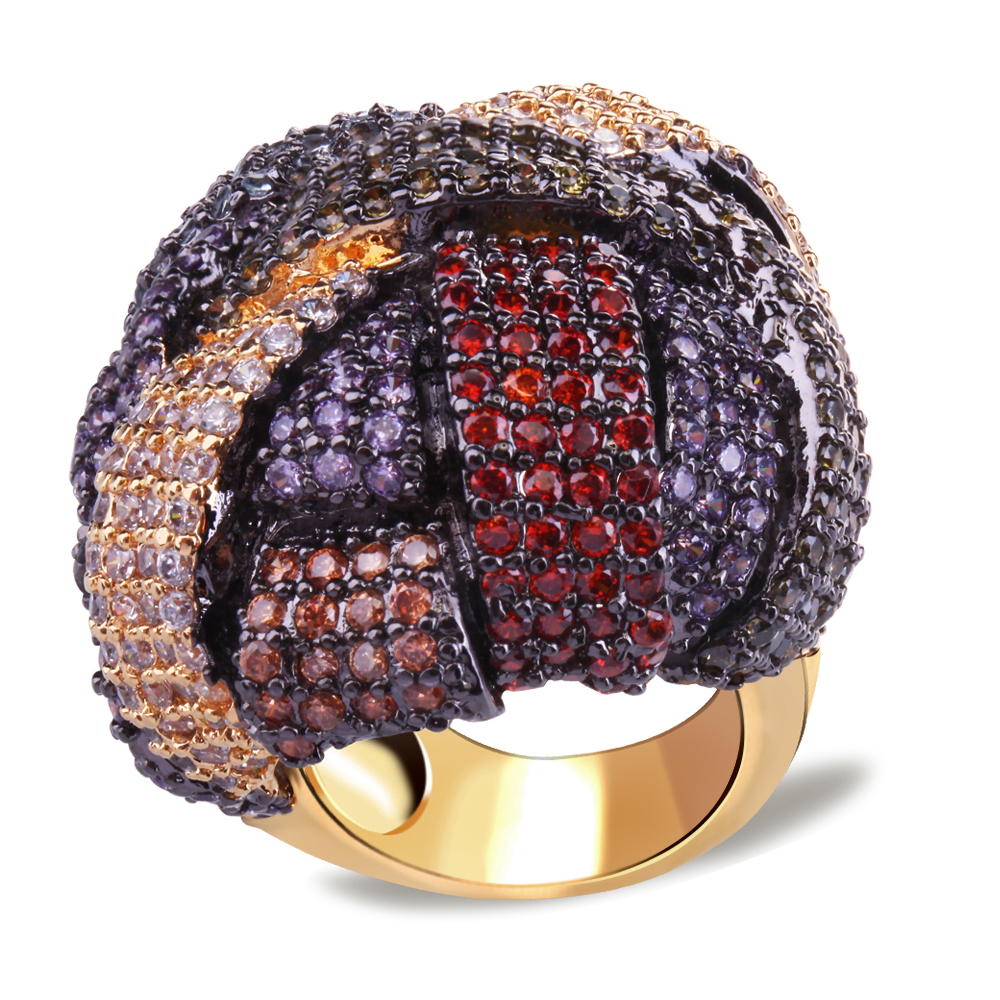 Multi Color Cubic Zirconia Rings Luxury Ring Zirconia Arrive Selling Lead Bridal Wedding Ring