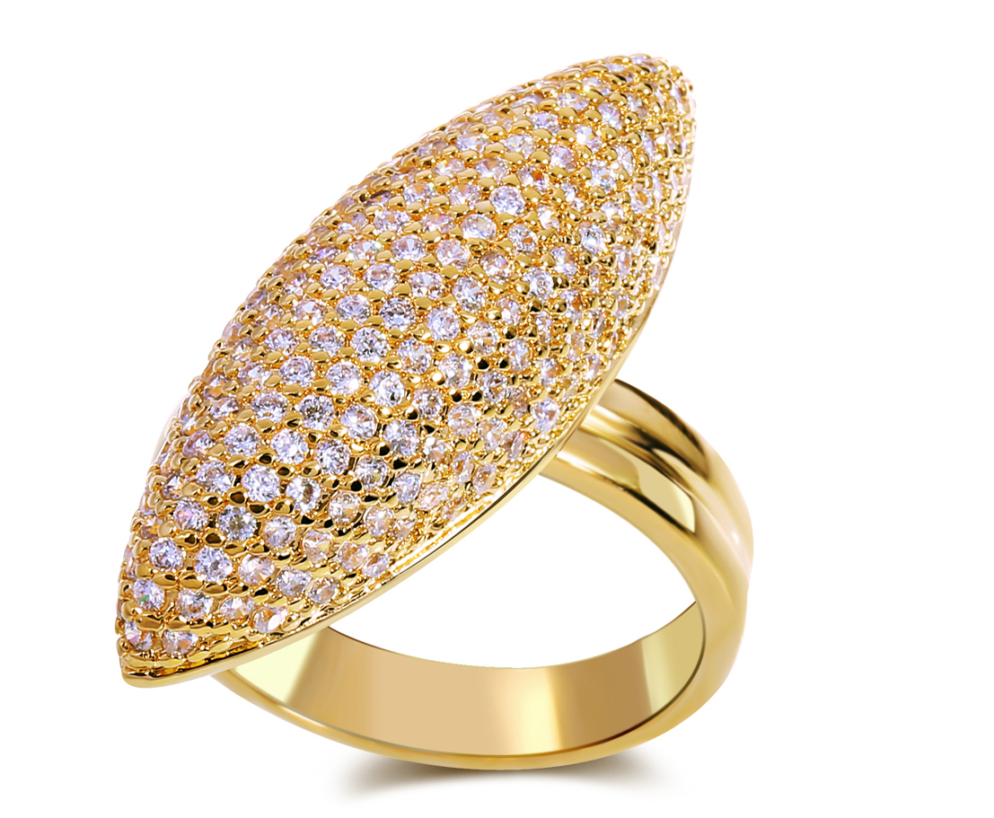 Full Finger Long Rings Romantic Ringplated Famous Design Rings Original Lady Rings Gold Rings For Women Zircon Ring