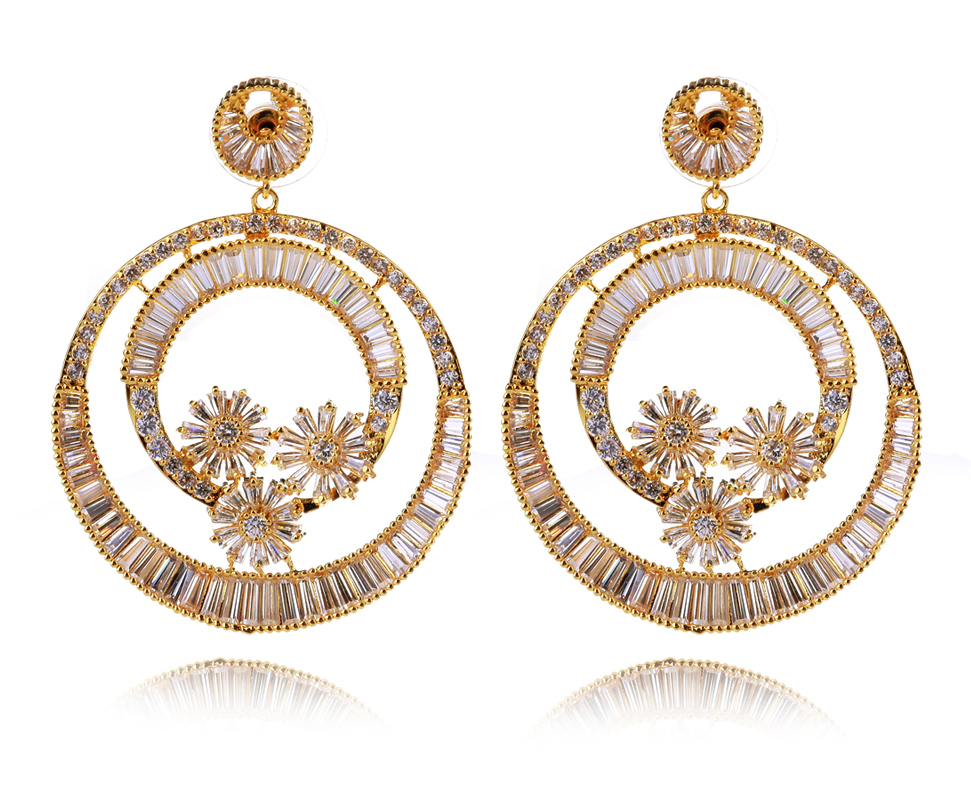 Brand Fashion Jewelery 2014 Earrings Paved Aaa Cubic Zircon, Fashion Jewelery 2014 Earrings Dangle Earrings